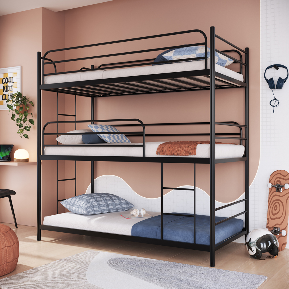 15304859536-04-jack-preto-a-2.jpg Treliche de Solteiro Jack - Preto/Branco - Imagem 1