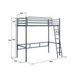 Beliche Suspenso de Ferro Solteiro Nick - Cinza - Imagem 4