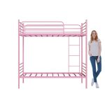 Beliche Solteiro em Ferro James Rosa bebe - Imagem 5