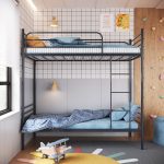 Beliche Solteiro em Ferro James - Cinza