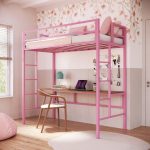 Beliche Suspenso com mesa Jolie - Rosa bebê