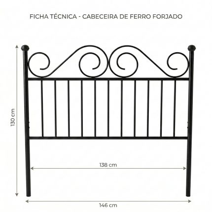 Cabeceira em Ferro Elis